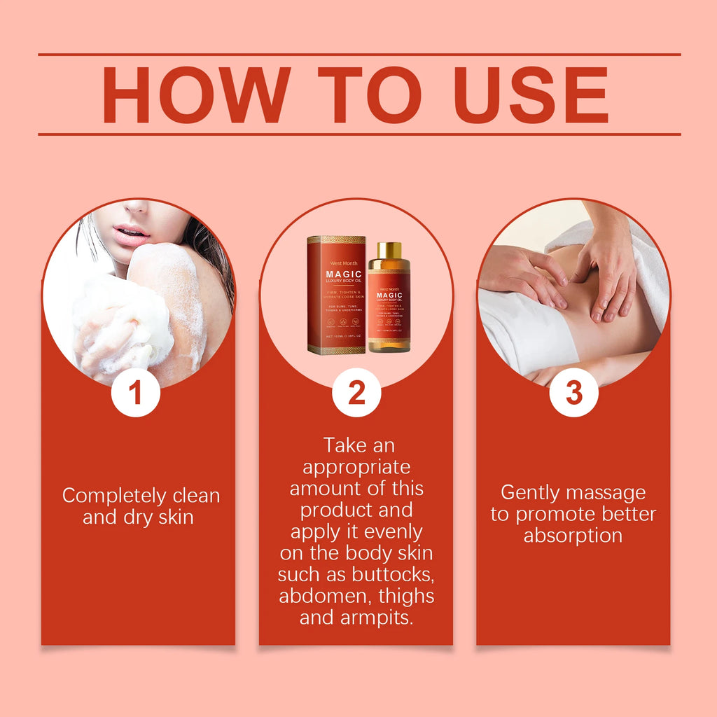 Tightening Body Oil Firming Lifting Reduce Fine Lines Improve Sagging Skin Dullness Brightening Moisturizing Nourish Skin Care Zpaxo