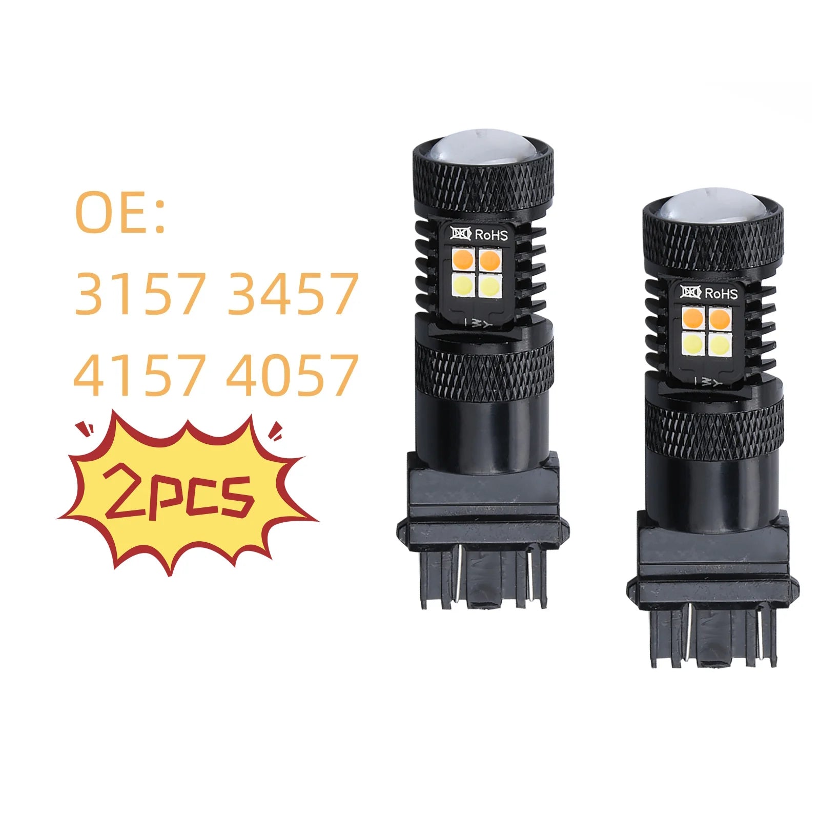 3157 LED Canbus Anti Hyper Flash Switchback White Amber Front Turn