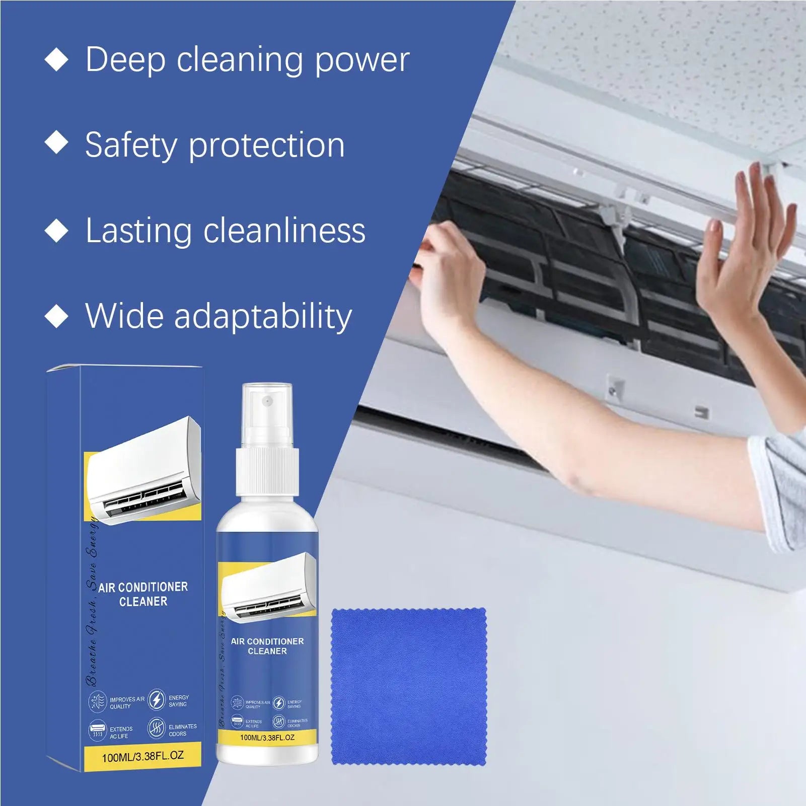 Air Conditioner Cleaner No Dismantling Heavy Duty Odor Removal Spray