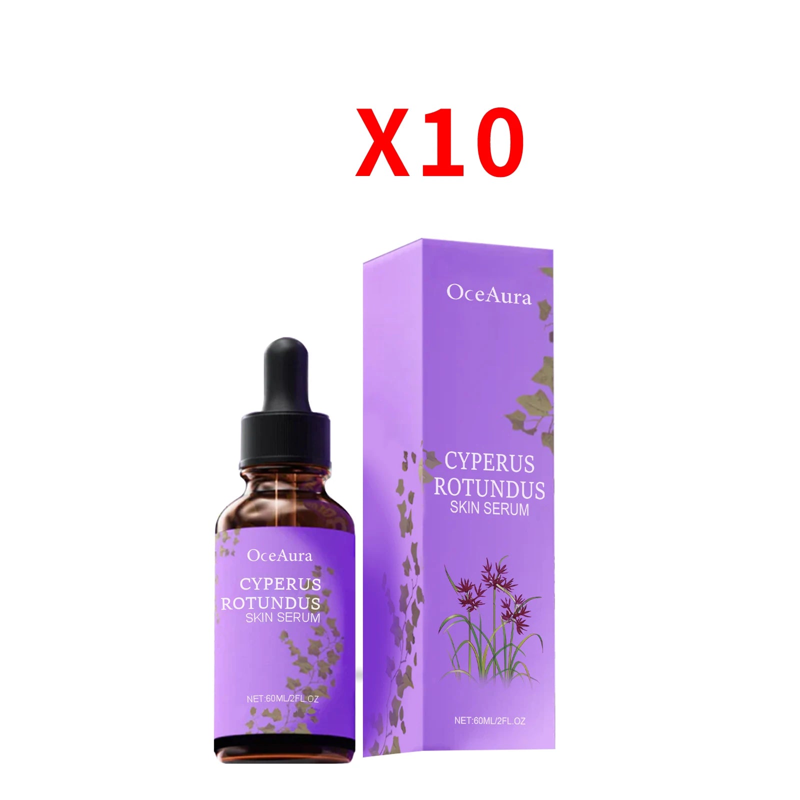 Cyperus Rotundus Hair Growth Inhibitor Serum | OceAura 60ml Hair Growth Inhibitor Serum Zpaxo 600ml boxed
