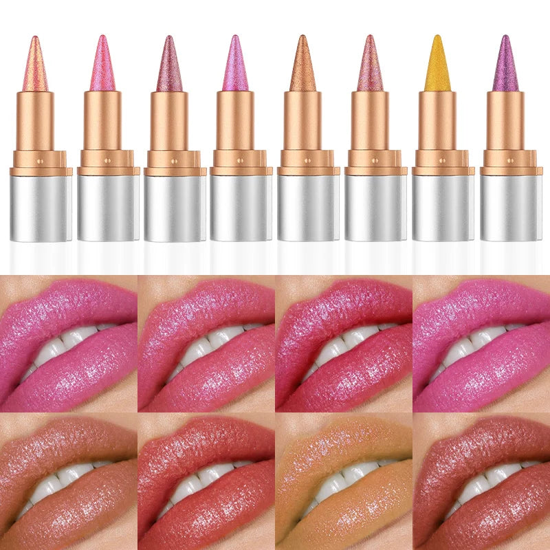 AVIERLL Sparkling Lipstick Long-lasting Waterproof Shine Vibrant Zpaxo