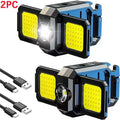 COB LED Keychain Flashlight – 90° Foldable Rechargeable Work Light
