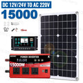 SOECOPO 15000W Complete Solar System 500W Panel Inverter 3 Sockets 8