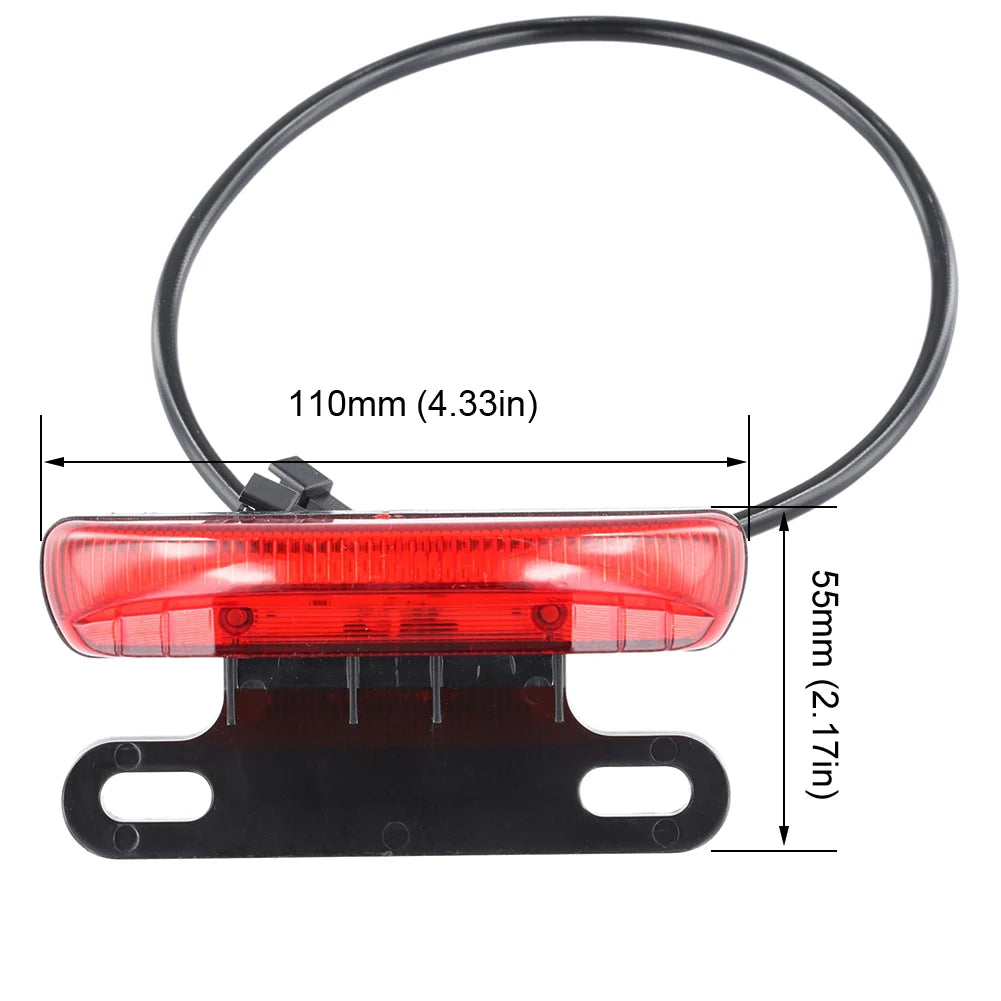 Night Cycling Safety Warning Lamp DC 36-60V LED Electric Bike Light