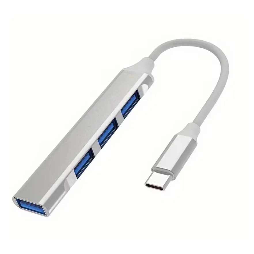4-Port Multi-Splitter Type C Hub USB Adapter OTG for Xiaomi Lenovo MacBook 13 15 Air pro PC - Computer Accessories Zpaxo Type C Silver