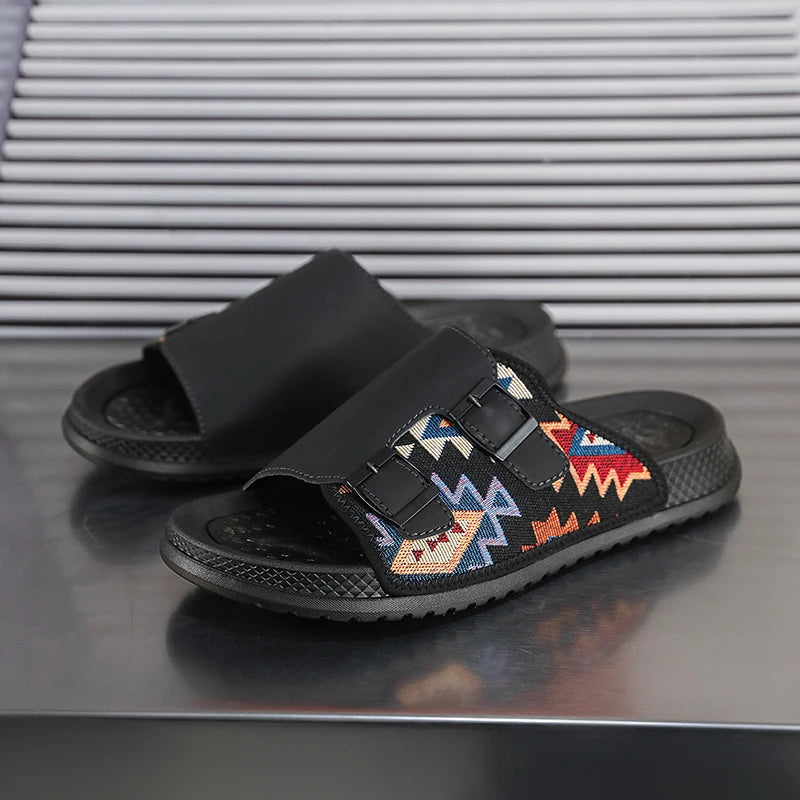 Men's Slippers Comfortable Lightweight Soft Sole Casual Slides Indoor