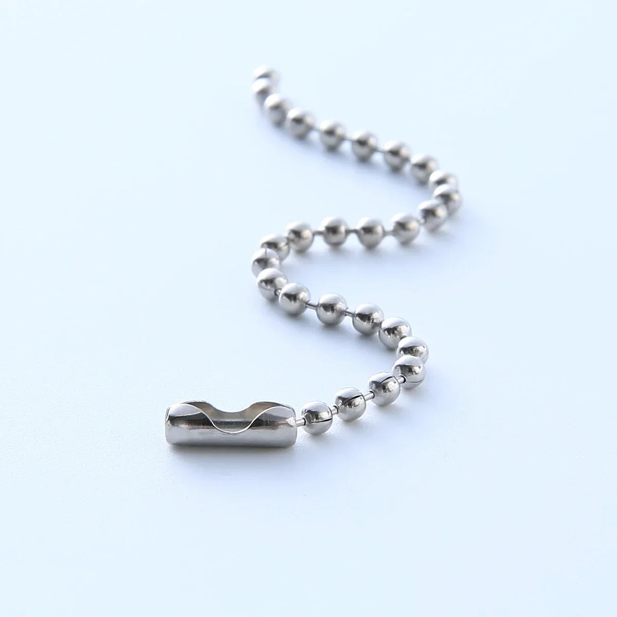 50/100/500pcs Round Ball Bead Chains Length Keychain Tag Bulk Chains with Connector for DIY Pendant Jewelry Bag Accessories Zpaxo
