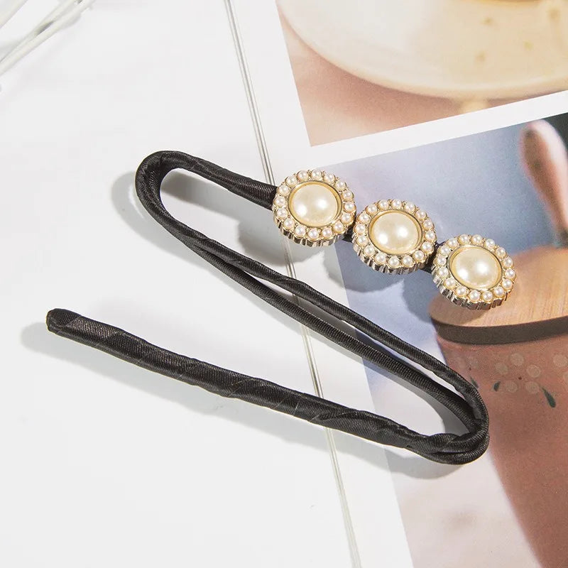 Magic Elegant Pearl Flower Bun Maker Lazy Hair Curlers Styling Accessories Hairpin Hair Braider Hairstyle Twist Hair Accessories Zpaxo Pearl