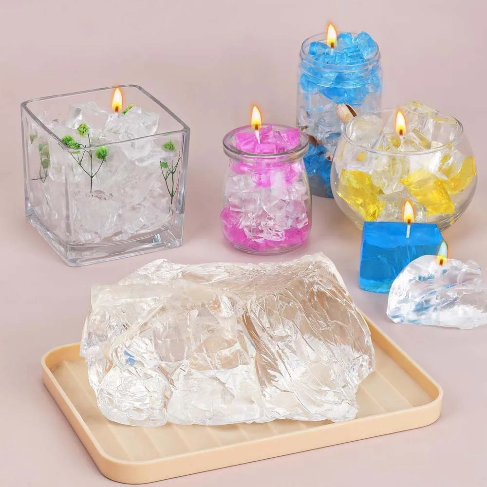 100g Pink Crystal Jelly Wax – DIY Transparent Candle Making Candle Making Wax Zpaxo