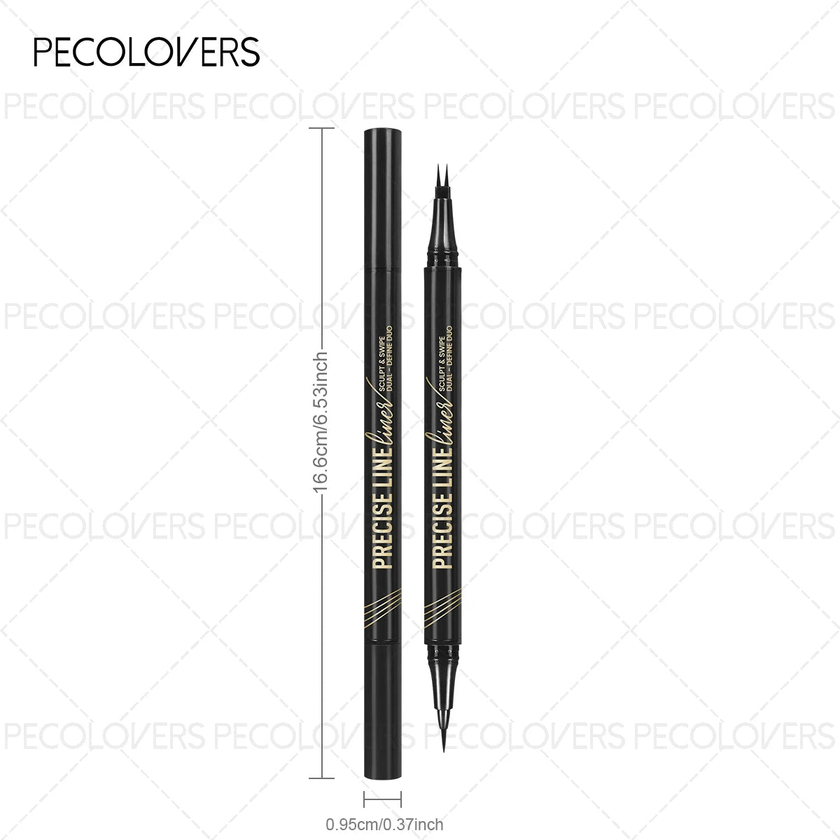1PC 2 Forks Eyebrow Pencil Dual-Ended Artist Ultra-Fine Waterproof & Sweatproof, Natural 3D Wild Brow Look, Zpaxo