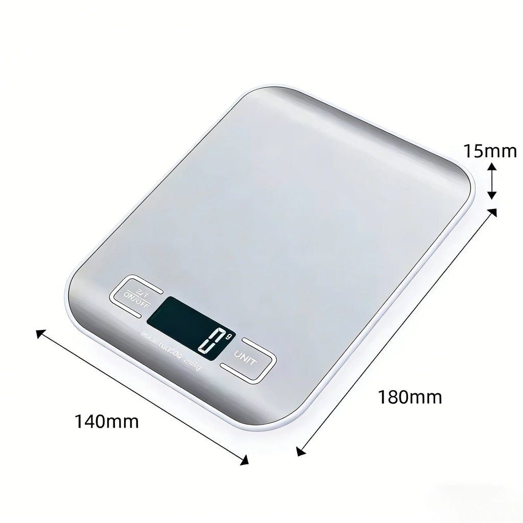 Digital Kitchen Scale LED Display 5kg/1g Stainless Steel Panel Electronic Scales Home Jewelry Food Snacks Weighing Baking Tools Zpaxo