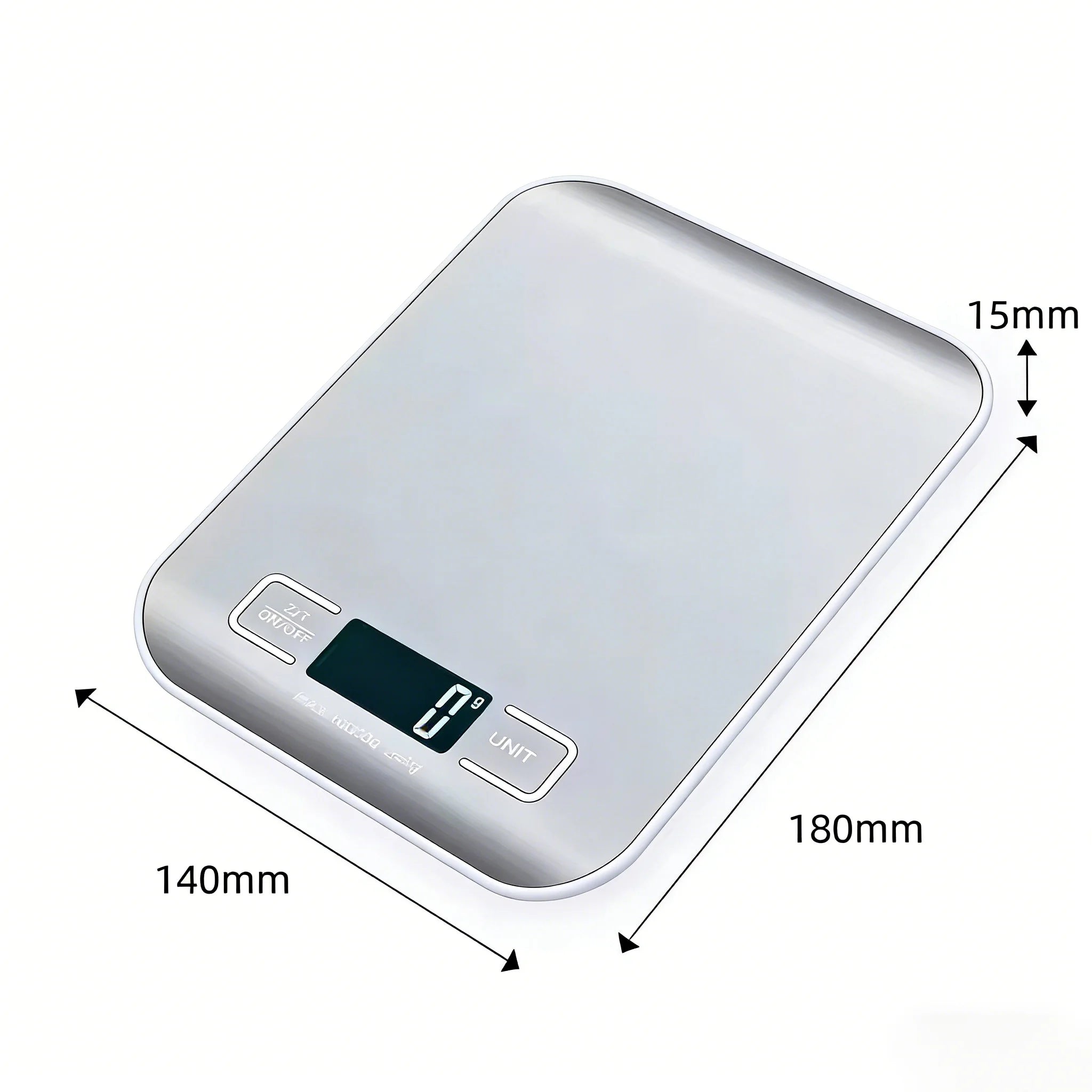 Digital Kitchen Scale LED Display 5kg/1g Stainless Steel Panel Electronic Scales Home Jewelry Food Snacks Weighing Baking Tools Zpaxo