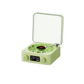 Waves Vinyl Player Bluetooth Speaker with White Noise Retro Turntable Speaker Sleep Aid Vitrola Shaped Speaker with RGB Light Zpaxo Green