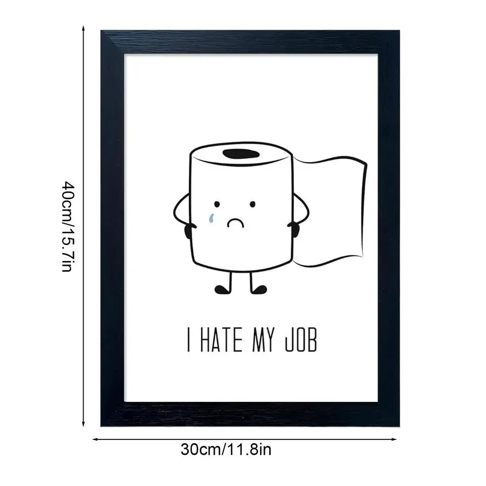 Funny Bathroom Wall Decor 30x40cm Unframed Poster Humorous Pinching