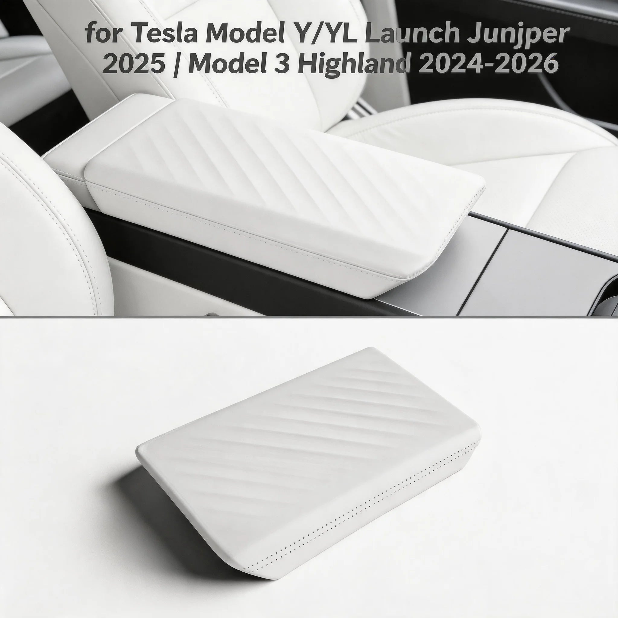Tesla Model 3 Highland TPE Armrest Cover – Non-Slip 2024–2026