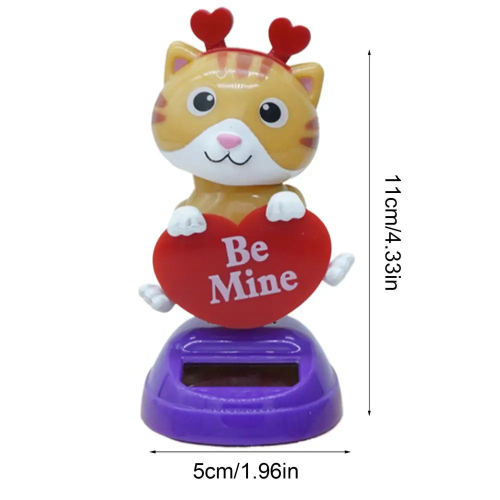 Solar Dancing Animal Bobblehead – Car Dashboard Decor Toy Solar Bobblehead Toy Zpaxo cat
