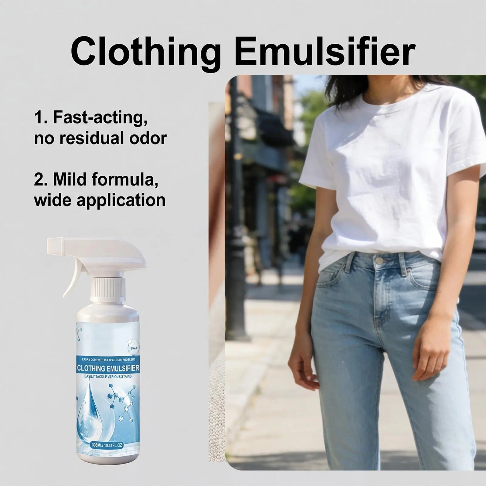 Laundry Stain Remover Fast Effective Gentle Scented Safe Clothes Mark