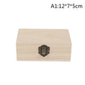 Retro Wooden Storage Box Lid Multifunction Hinged Boxes Packing