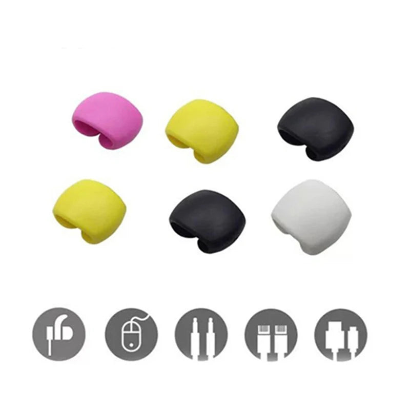 5- Travel Cable Organizer Charge Winder Protectors USB Data Cord Clip Zpaxo