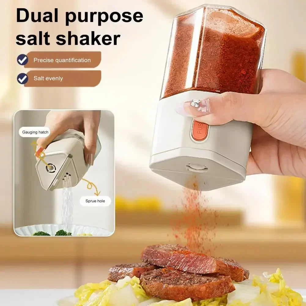 2026 New Kitchen Quantitative Salt Bottle Spice Can Pepper Chili Powder Jar Glass Seasoning Tank Sealed Moisture-proof Gadgets Zpaxo
