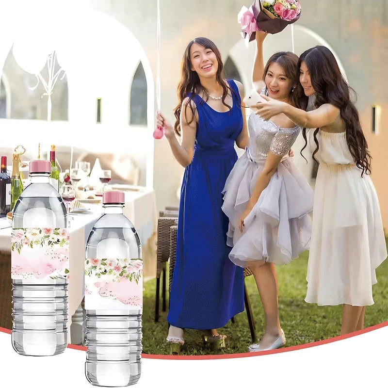 20 50 Custom Water Bottle Labels Logo Text Printing Customizable