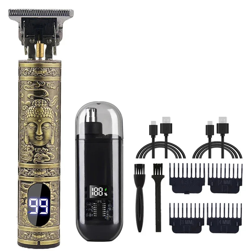 WEEME 806-HW Electric Hair Clipper UBS Rechargeable Cordless Beard Trimmer Men Powerful Electric Hair Clipper Trimming Tool Zpaxo 067-Buddha-VHS
