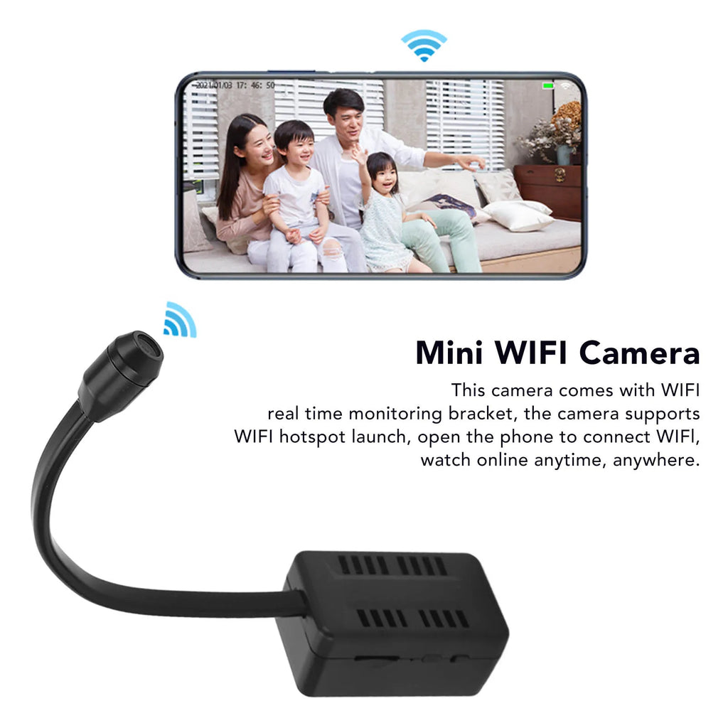 Mini WIFI Camera Small Adjustable Snake Lens Security Home