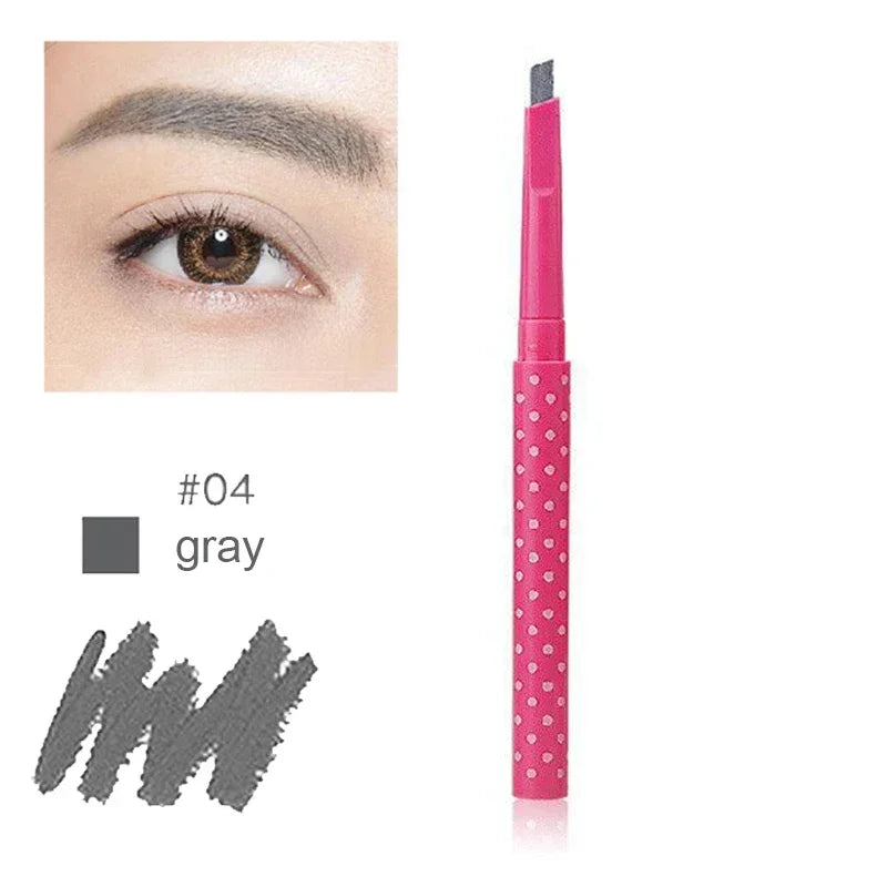 Waterproof Eyebrow Pencil Eye Brow Card Stamp Lady Rotating 3 Shaping Zpaxo 04-Gray