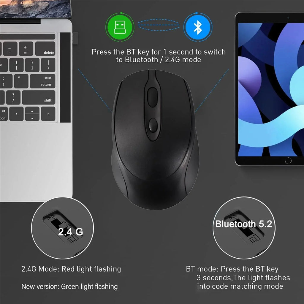 Wireless Mouse Battery Macaron Multicolor Portable Ergonomic Gaming Zpaxo