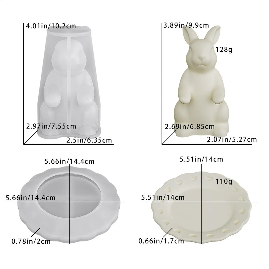Easter Tray Silicone Molds 3D Cute Home Decor Bunny Mold Thanksgiving
