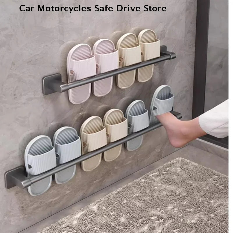 Non-drilling Towel Rack Double Layer Self Adhesive Bathroom Shower