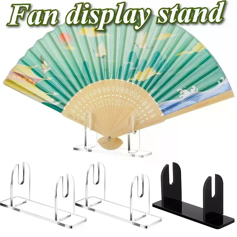 1 Acrylic Fan Display Stands Foldable Stand Holder Space-saving Desk Zpaxo