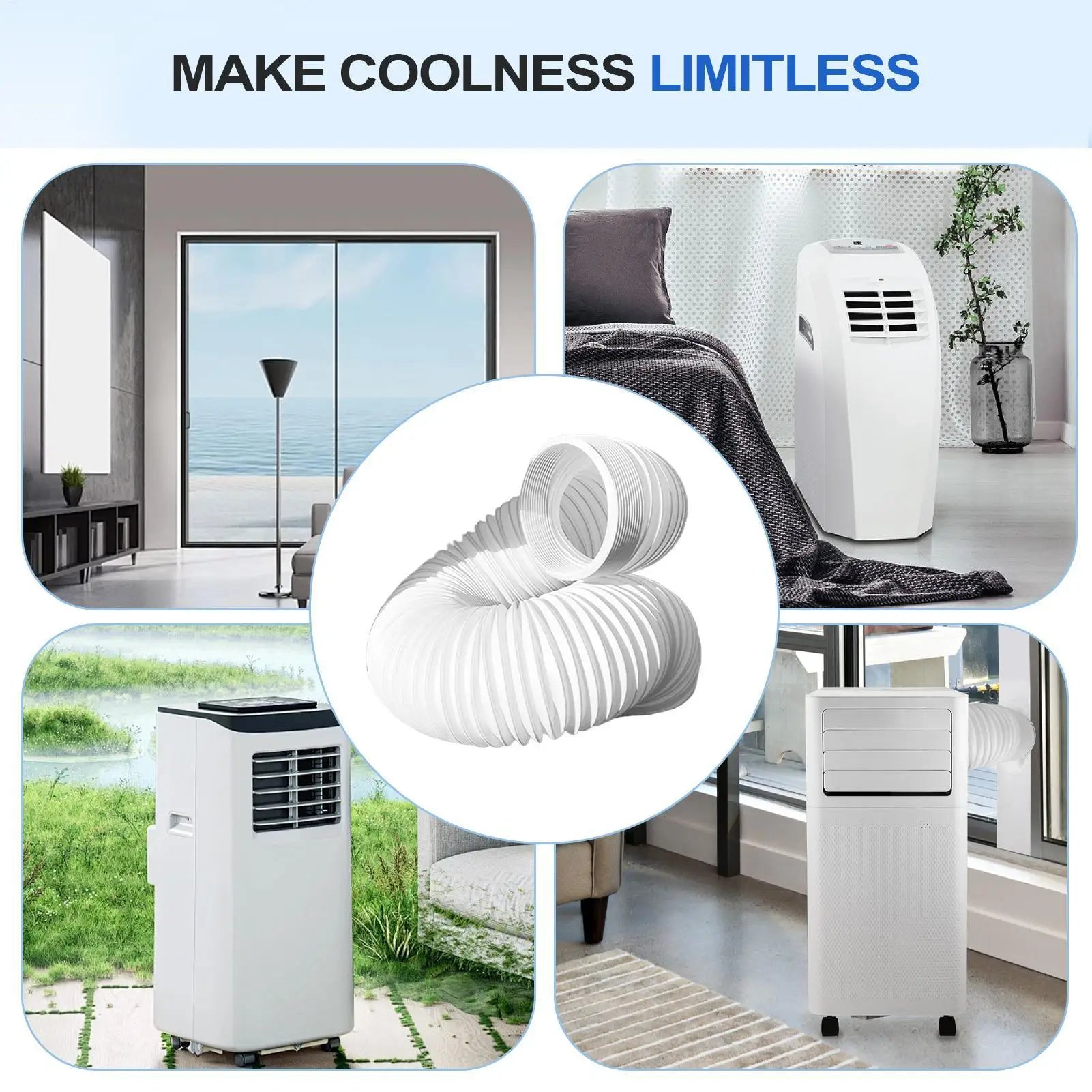 Portable Air Conditioner Hose Diameter Anti-clockwise Thread Length