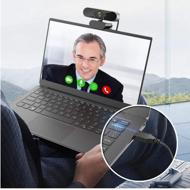 Wodexun 1080P Webcam With Microphone USB HD Digital Web Camera 150° Wide Angle Laptop Computer Webcast Zoom YouTube Zpaxo