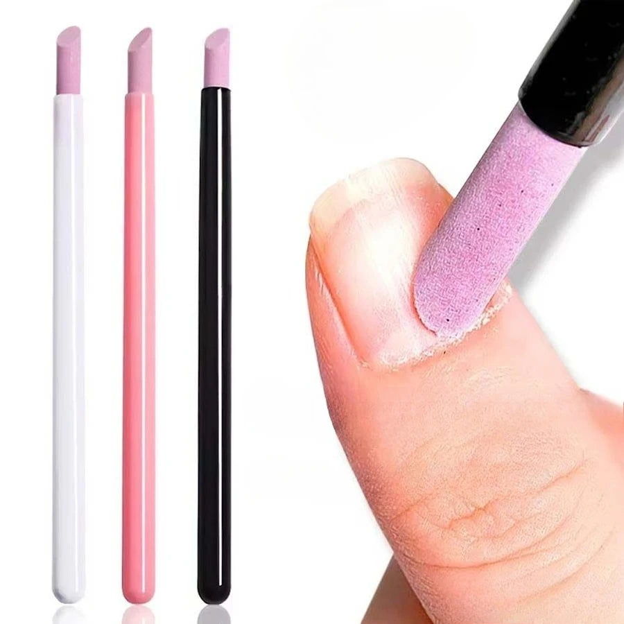 1-6PC Nail File Cuticle Stone Pusher Sanding Sticks Nail Art Quartz Pen Cuticle Remover Trimmer Manicure Tools Pushing Dead Skin Zpaxo 3Pcs Mixed