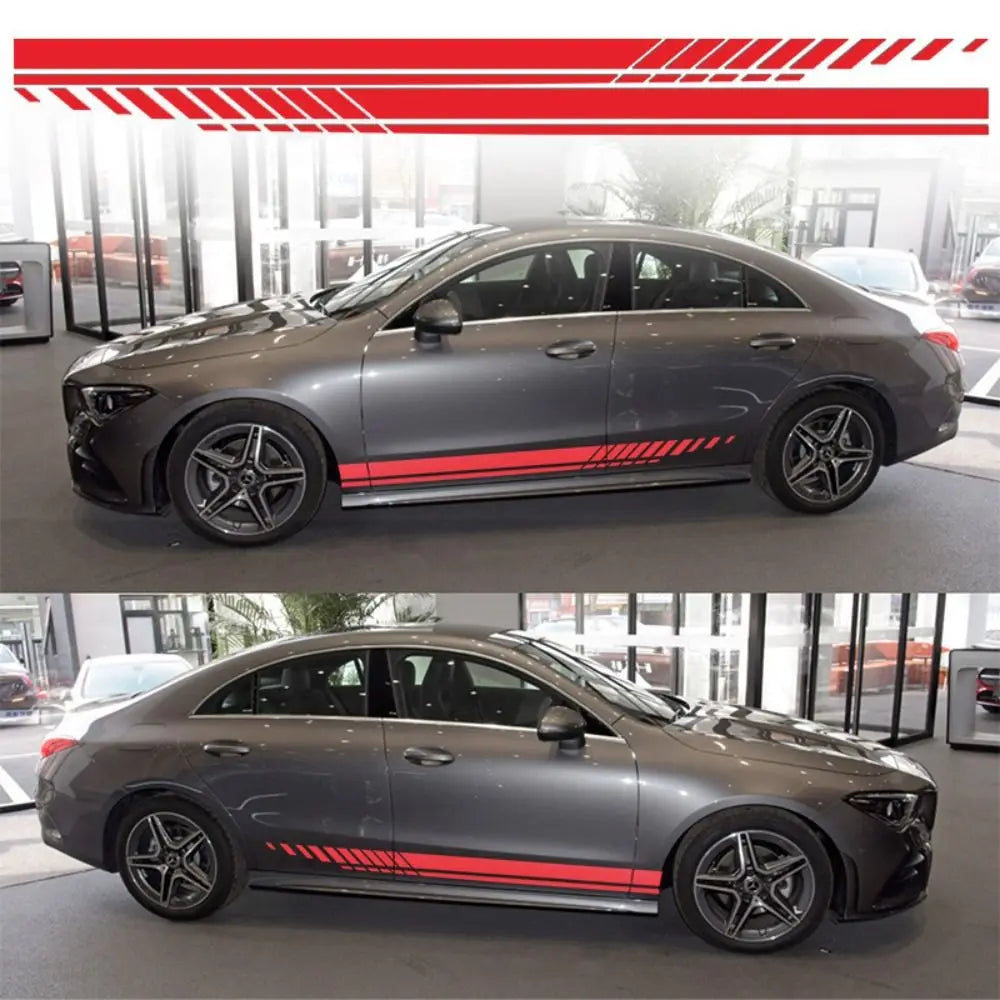 PVC Car Body Side Decal Universal Cool Door Stripe Temperature Zpaxo