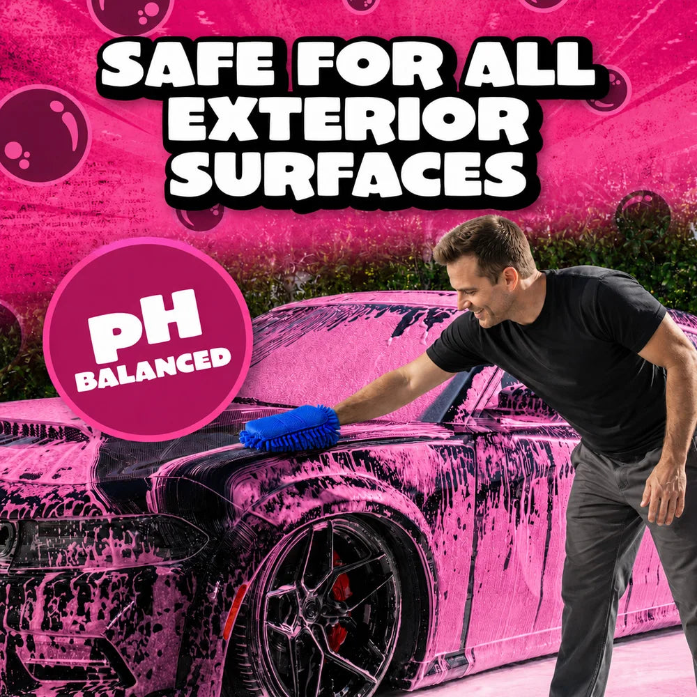 SIKEZHAN 3Pcs Car Wash Liquid with Microfiber Wash Mitt High Foam Auto Shampoo Vehicle Exterior Cleaner for Car Motorcycle Care Zpaxo