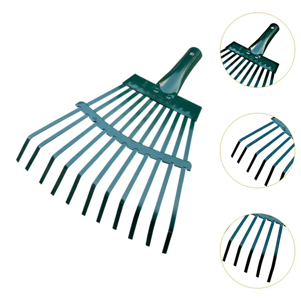 Garden Rake Head Only Landscape Backyard Leaf Rake Head Hand Rake Head for Planting Picking Leaves Grass Clippings Shrub Weeding Zpaxo