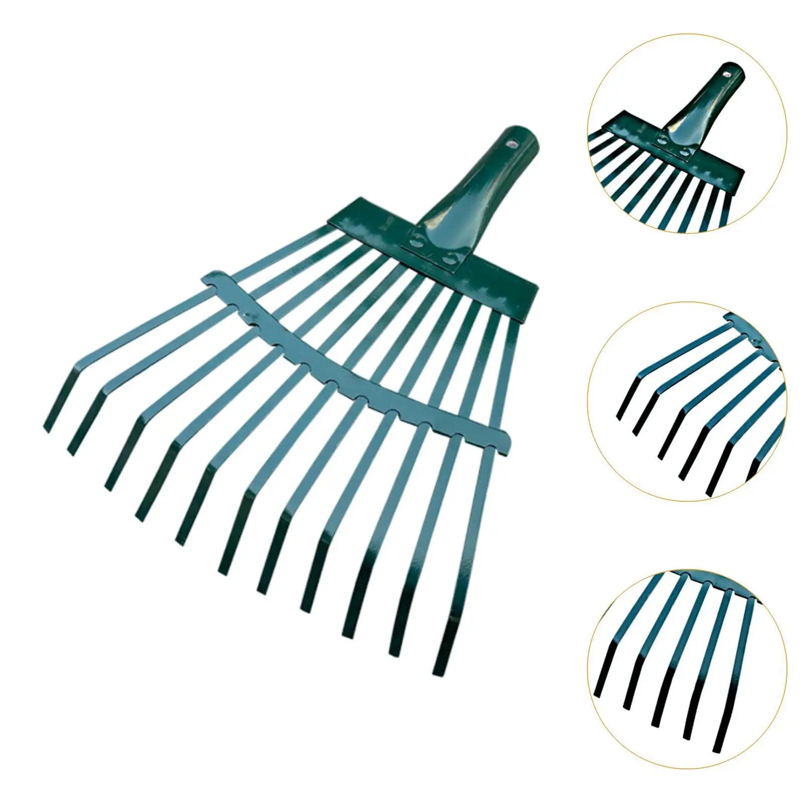 Garden Rake Head Only Landscape Backyard Leaf Rake Head Hand Rake Head for Planting Picking Leaves Grass Clippings Shrub Weeding Zpaxo