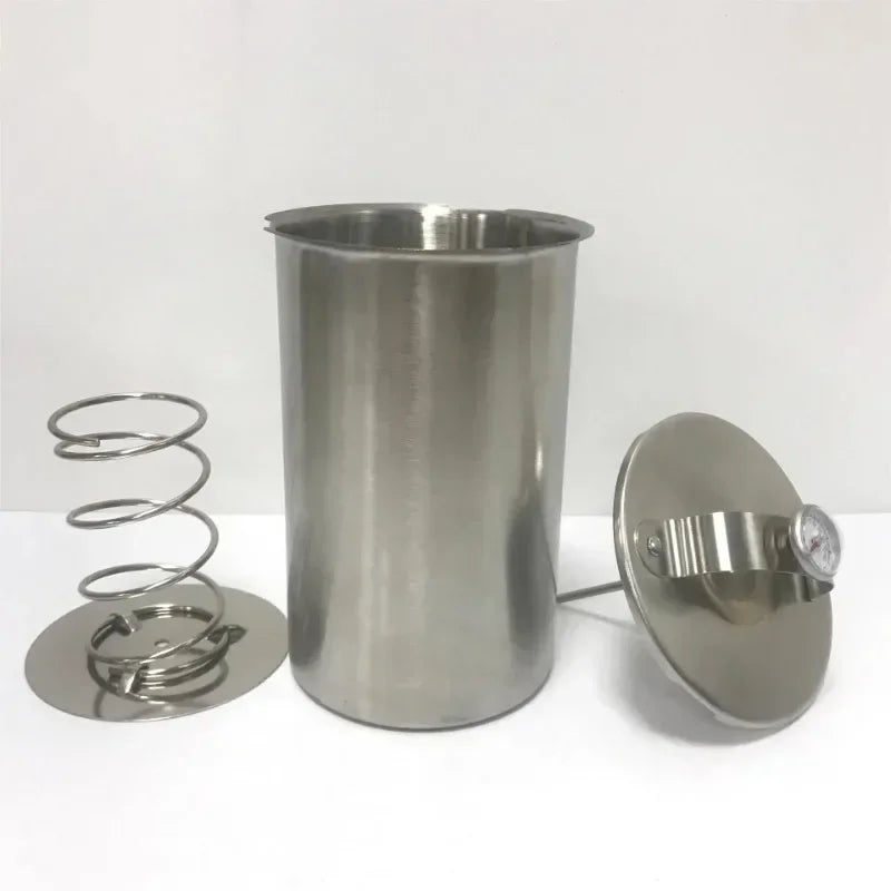 Kitchen 304 Stainless Steel Ham Press Maker Machine Round Shape Meat Press Mold With Thermometer, Meat Poultry Cooking Tools yij Zpaxo