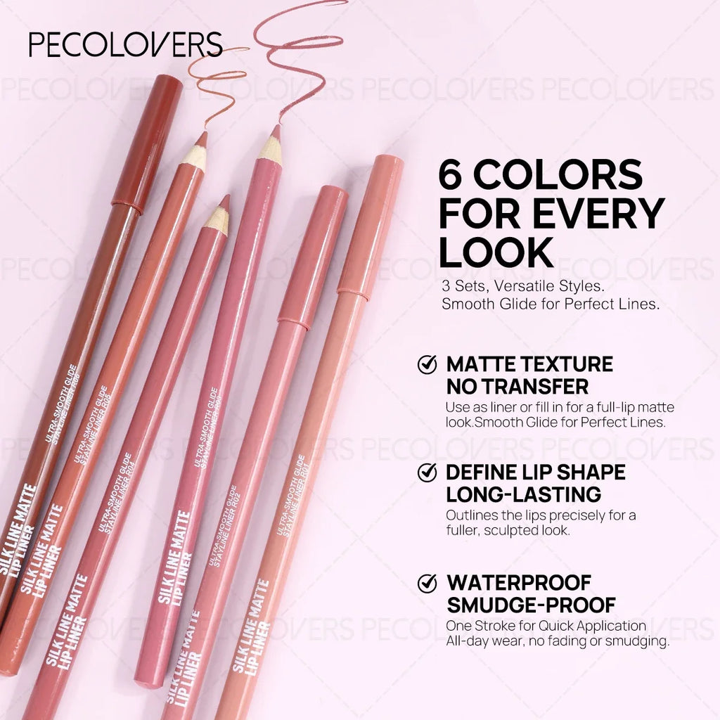 1PC Brown Smooth Lipstick Pen- Easy Coloring Lipliner, Durable Moisturizing Matte Lipstick for Daily Makeup Zpaxo