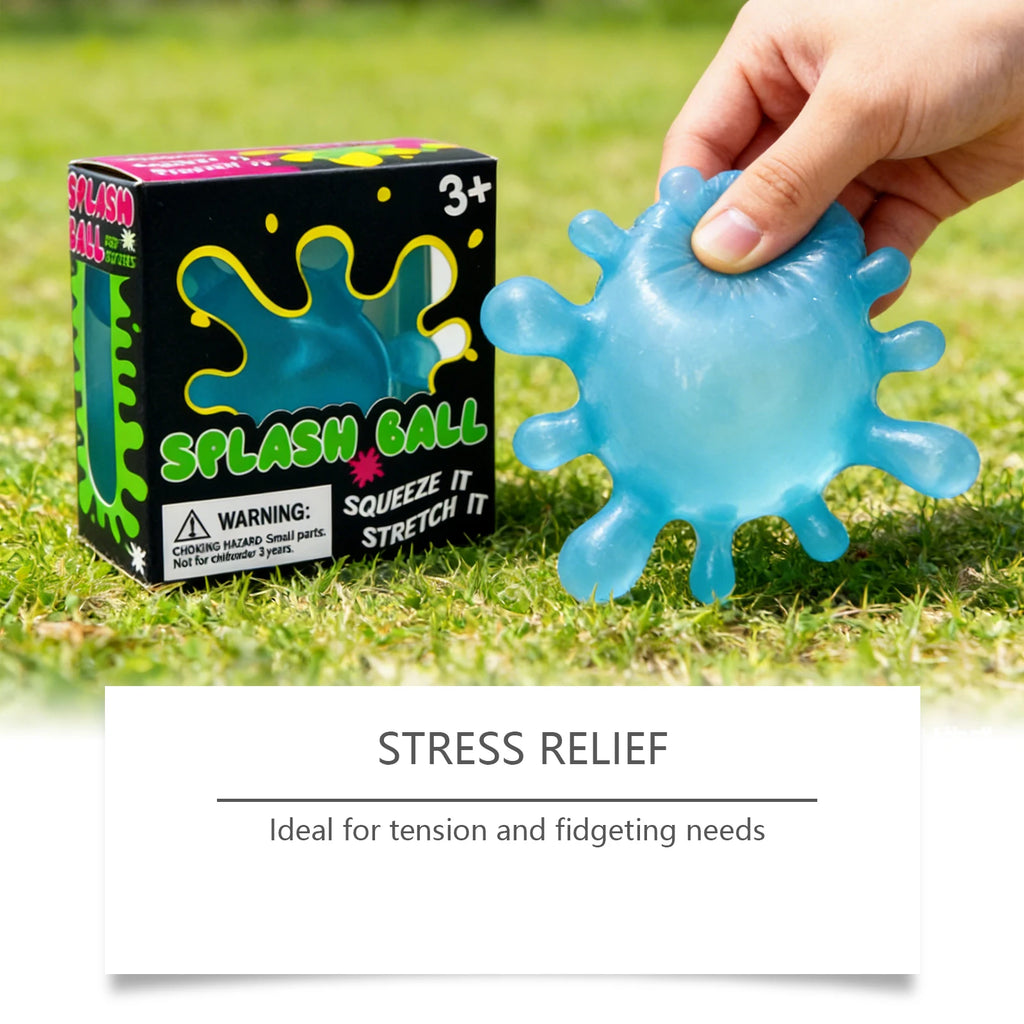 Splash Squeeze Stress Ball Slow Rise Fidget Toy Adults &amp; Kids Fidget Stress Ball Zpaxo
