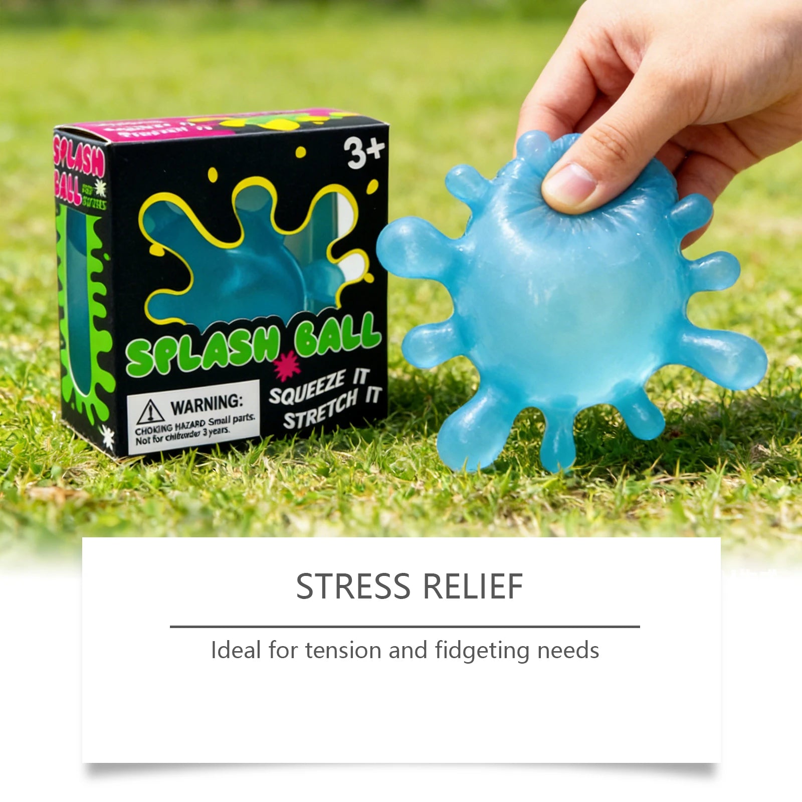 Splash Squeeze Stress Ball Slow Rise Fidget Toy Adults &amp; Kids Fidget Stress Ball Zpaxo