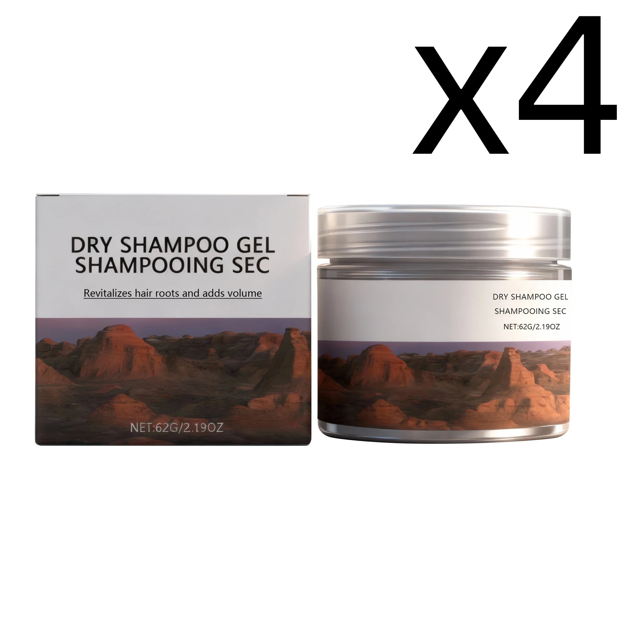 Coconut Oil Dry Shampoo Gel – Add Volume & Refresh Hair 62g Dry Shampoo Gel Zpaxo 62g Boxed X 4PCS