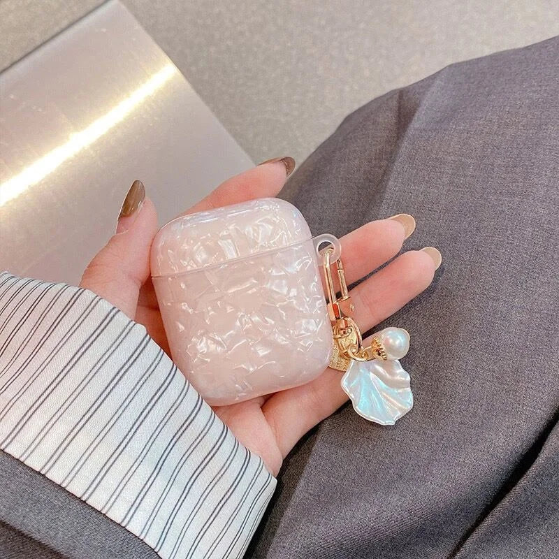 Cute Luxury Pearls Soft Silicone Earphones Case Apple Airpods 4 3 2 1 Zpaxo