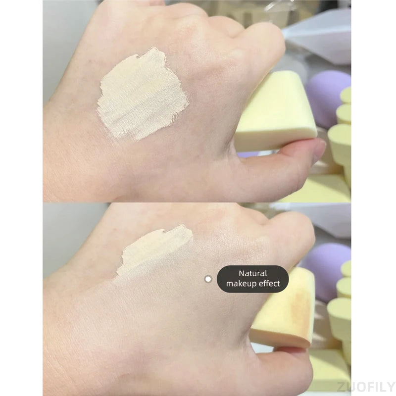 Korean Makeup Artist Makeup Sponge Powder Puff Rice Cake Shape Dry and Wet Combined Beauty Cosmetic Bevel Cut Makeup Sponge Tool Zpaxo