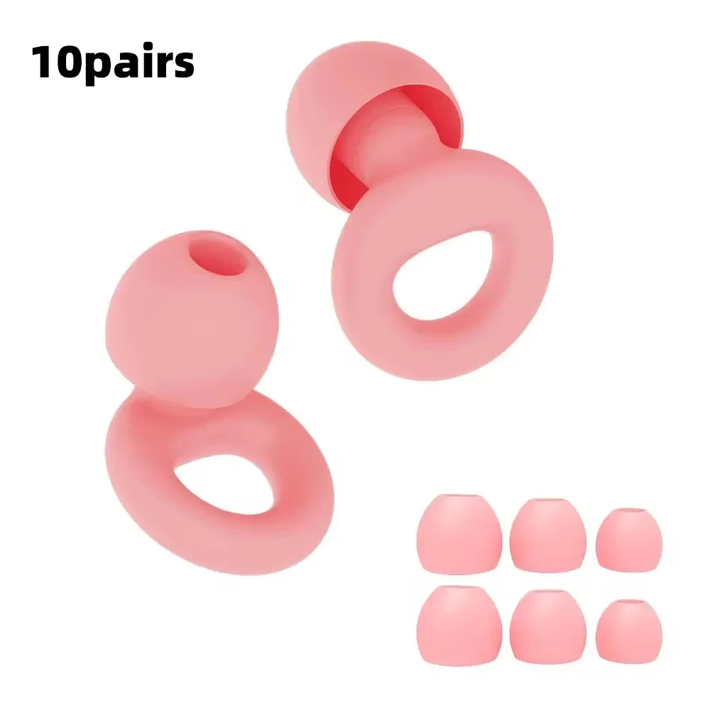 Mute Ear Plugs For Sleeping Noise Reduction Super Soft Reusable Hearing Protection Anti Noise Earplugs For Concerts Travel Work Zpaxo 10sets Pink