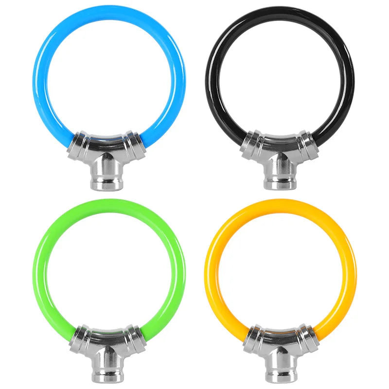 Bicycle Lock Mountain Bike Road Bike Bold Cable Lock Gold Ring Lock Battery Car Waterproof Shear-resistant and Anti-theft Lock Zpaxo