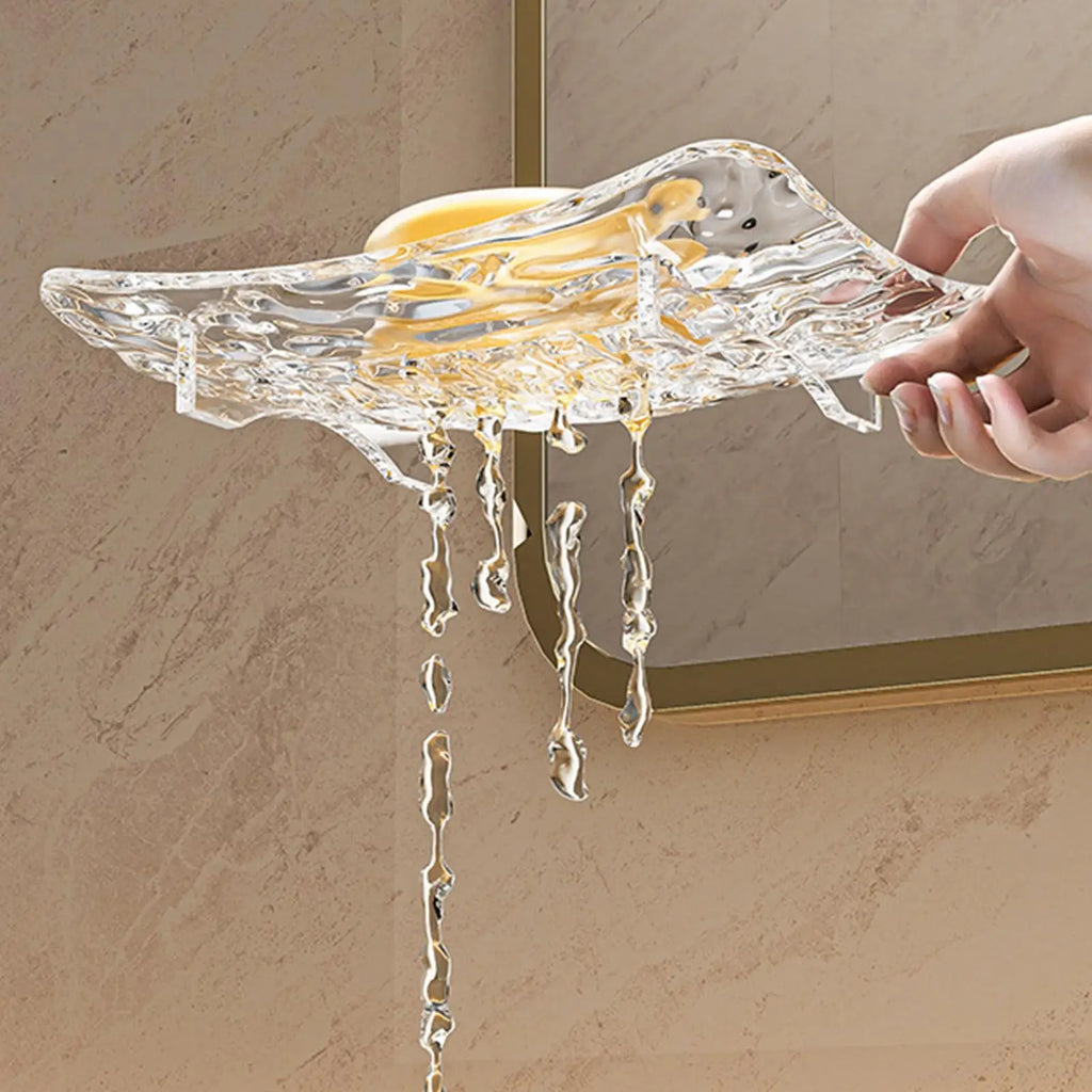 2-Pack Soap Dish with Drain Holes & Non-Slip Base | Clear PET Soap Dish Set Zpaxo