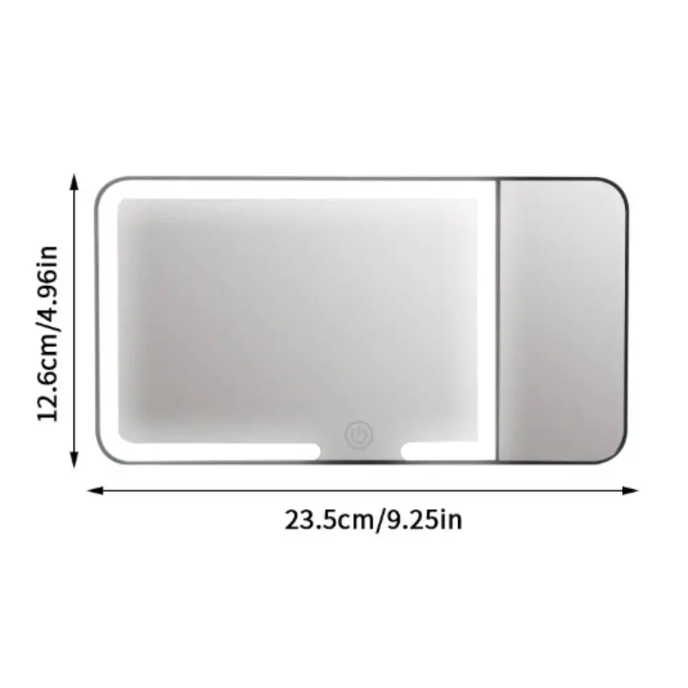 5X Magnification Car Vanity Mirror 3X Magnifying Rechargeable LED Light Mirror Universal Fit HD Mirror Rechargeable Mirror Zpaxo